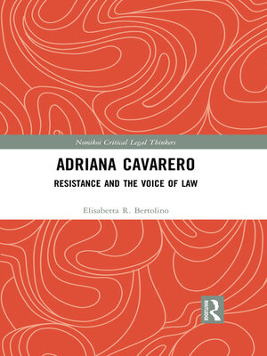 cover image of Adriana Cavarero